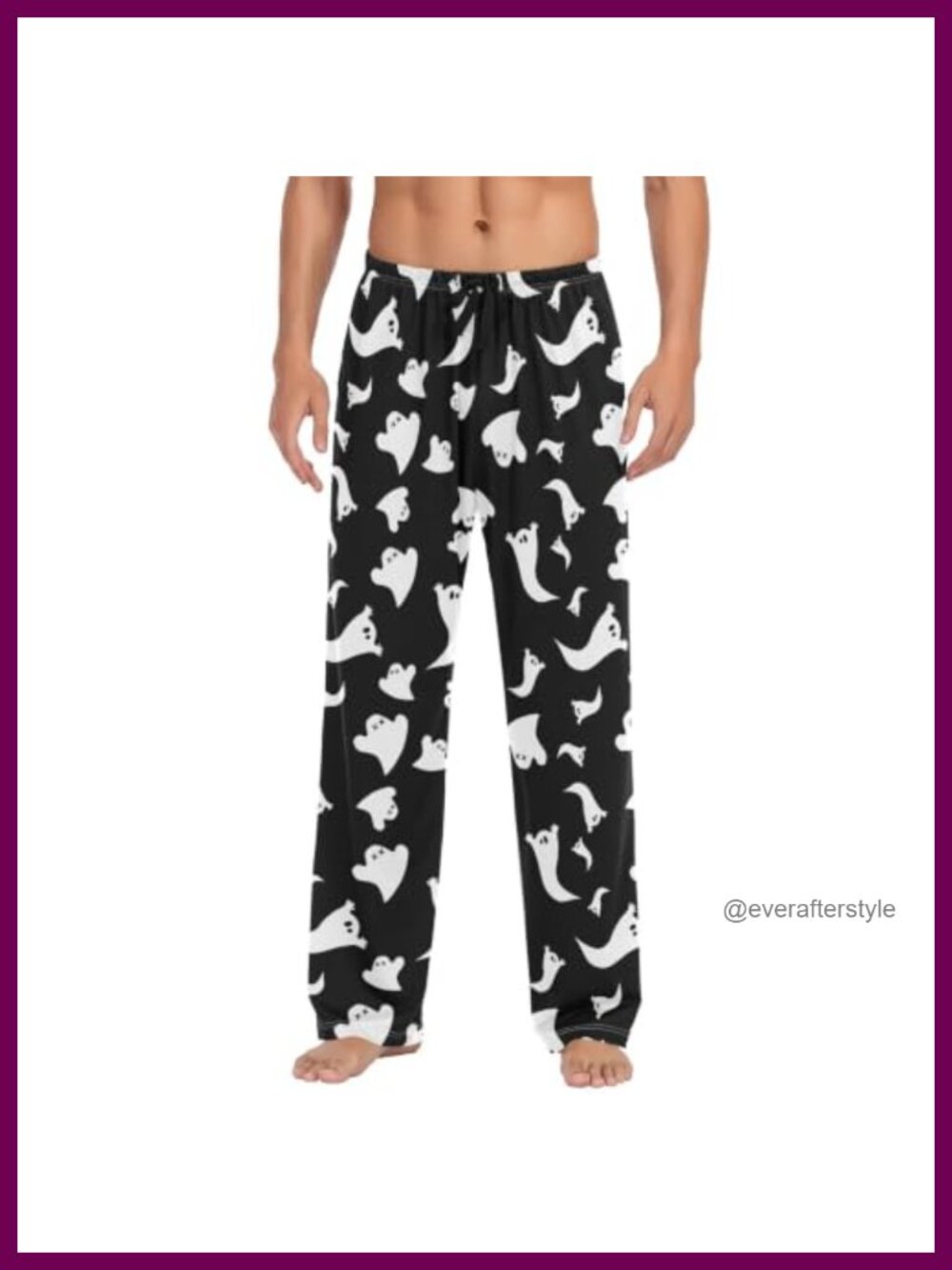 Men's Pajama Pants Soft Sleep Lounge Pjs Bottoms Polyester Blend